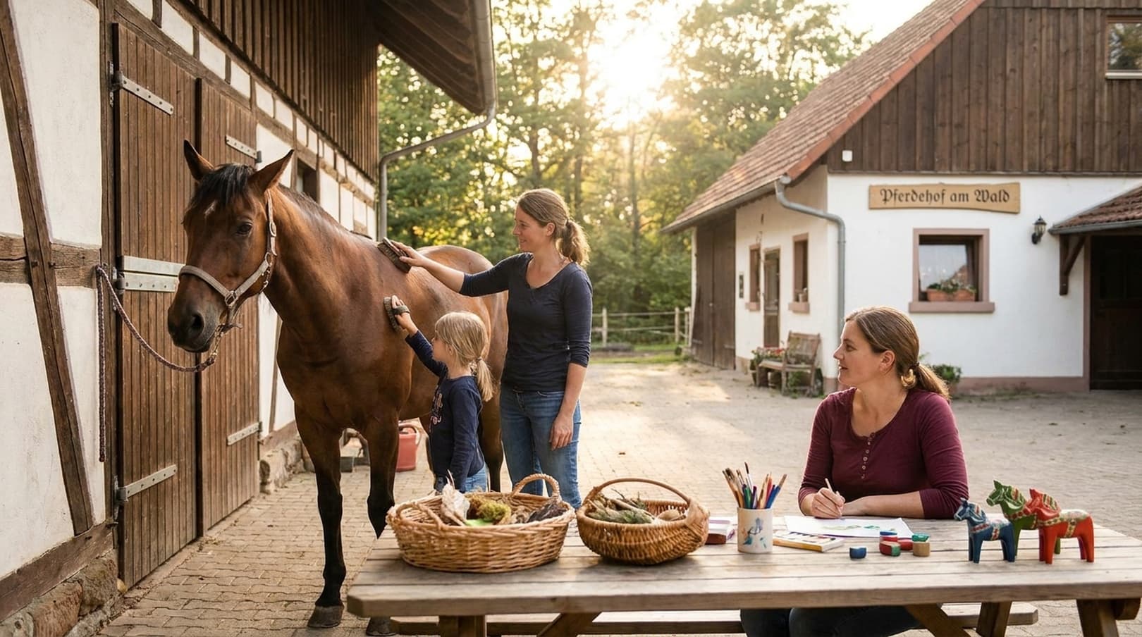 Kreativer Nachmittag mit Pferden für Familien